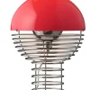 Wire Bordlampe Ø30, rød af Verner Panton