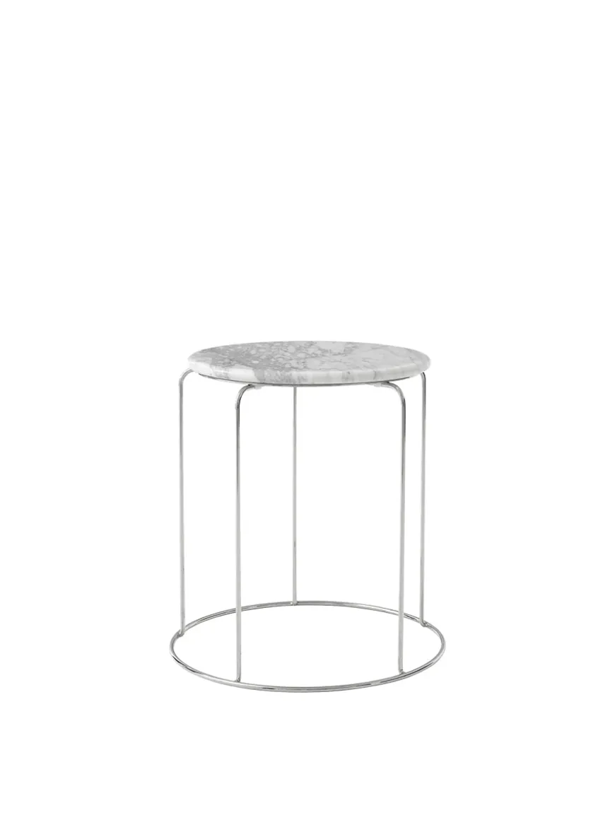 Wire Stool Marble Top fra &Tradition