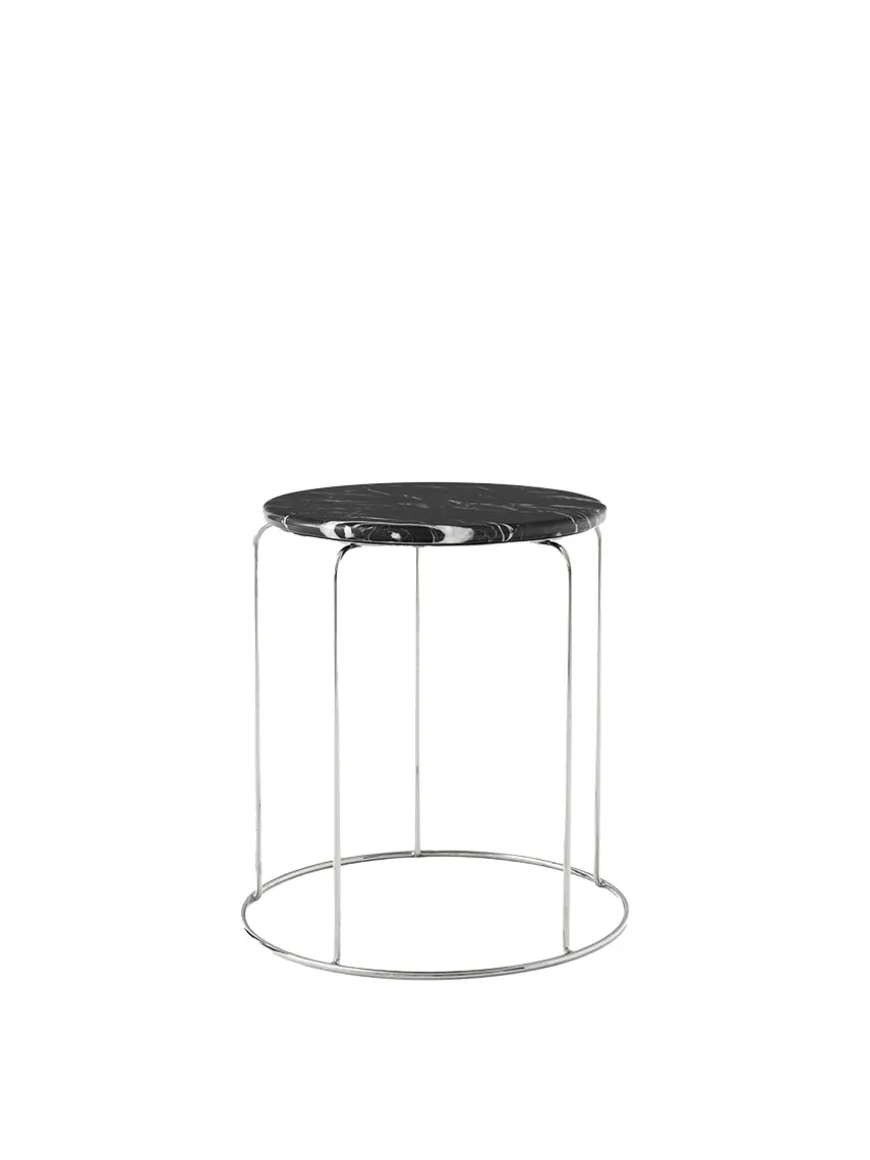 Wire Stool Marble Top fra &Tradition