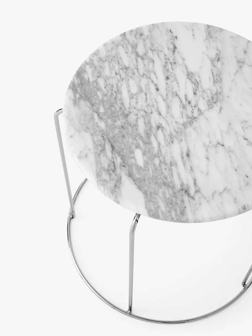 Wire Stool Marble Top fra &Tradition