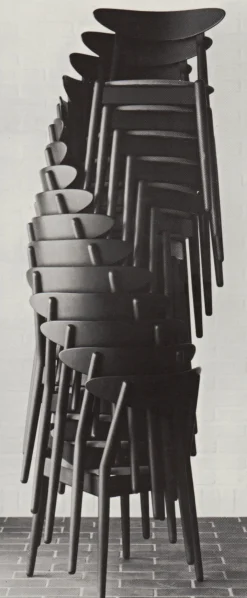 Wohlert Louisiana stol, valnød sort læder fra Stellar Works