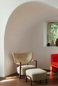 Wulff lænestol inkl. skammel - Karandash 005 lounge sæt fra &Tradition